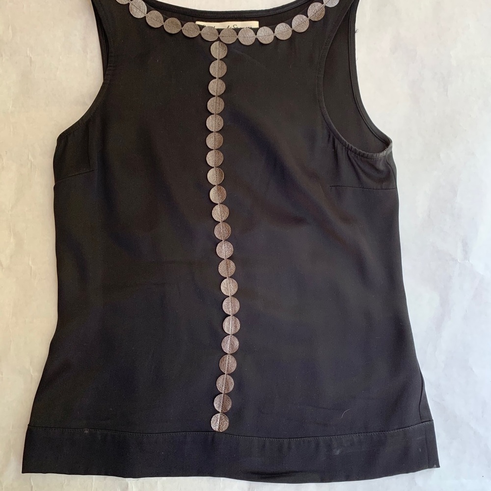 Graham and Spencer black silk top, small
